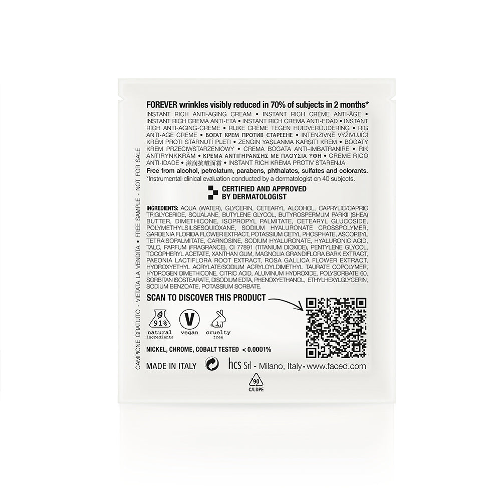 CAMPIONCINO CREMA VISO E COLLO ANTIETÀ INSTANT RICH - 1 ml - Face D